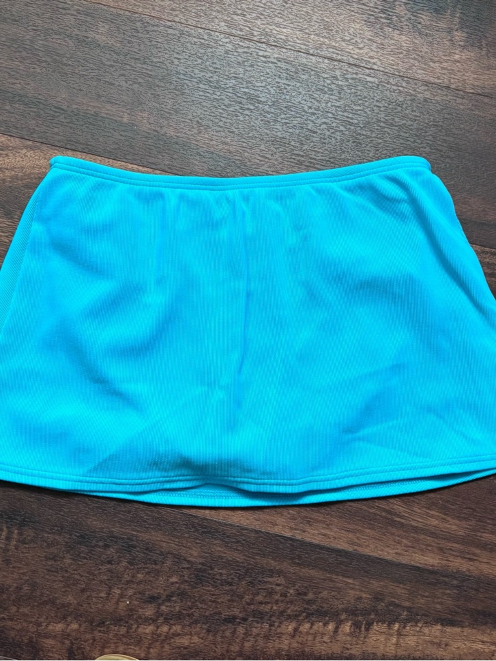 Lands End Swim Skirt Skort 6 turquoise Swimsuit Bottom